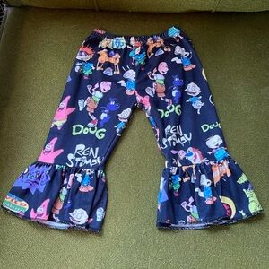 Boutique style 90s Nickelodeon flare pants